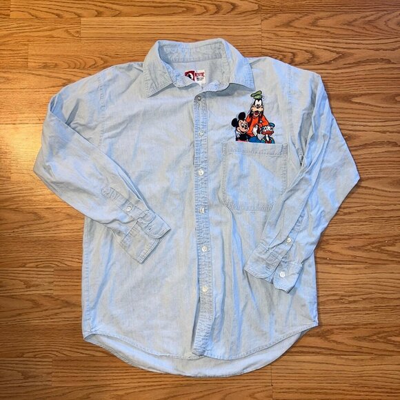 Vtg 90’s Mickey inc jean button down - Picture 1 of 4